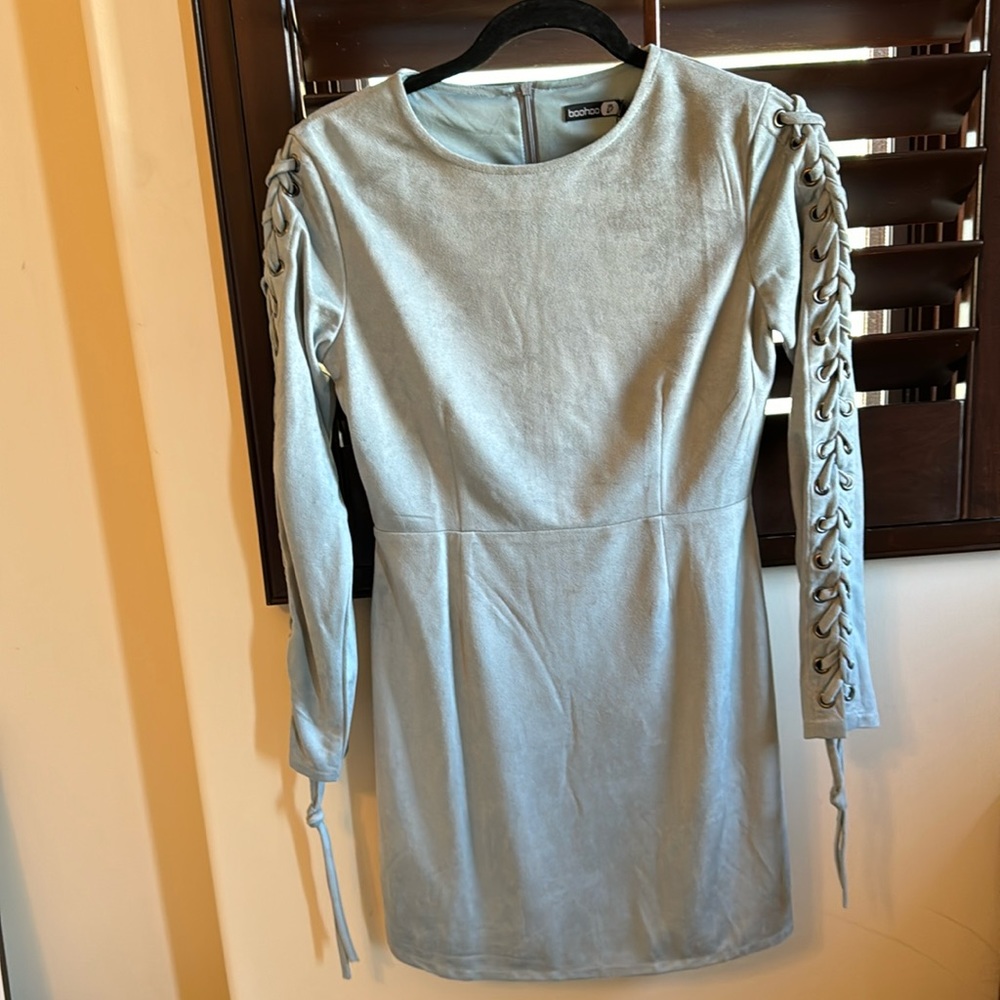 Faux suede dress